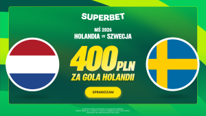 Superbet: Bonus 400 PLN za gola Holandii w meczu ze Szwecją (17-20.06.2026)