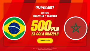 Superbet: Bonus 500 PLN za gola Brazylii w meczu z Maroko (11-14.06.2026)