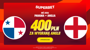 Superbet: Bonus 400 PLN za wygraną Anglii w meczu z Panamą (24-27.06.2026)