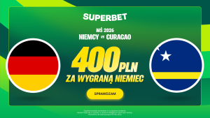 Superbet: Bonus 400 PLN za wygraną Niemiec w meczu z Curacao (12-14.06.2026)